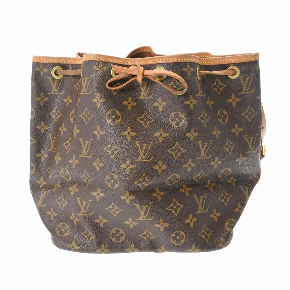 LOUIS VUITTON Monogram Noe Brown Canvas Shoulder Bag